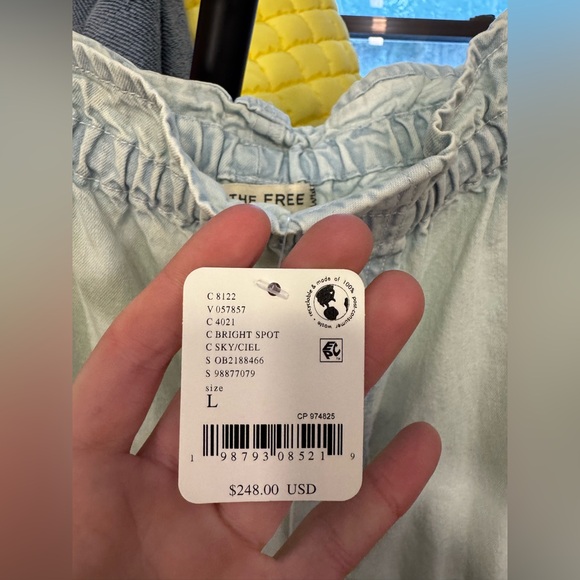 NWT Free People We The Free Day Break Jeans - bright spot sky blue - Large - Picture 10 of 10